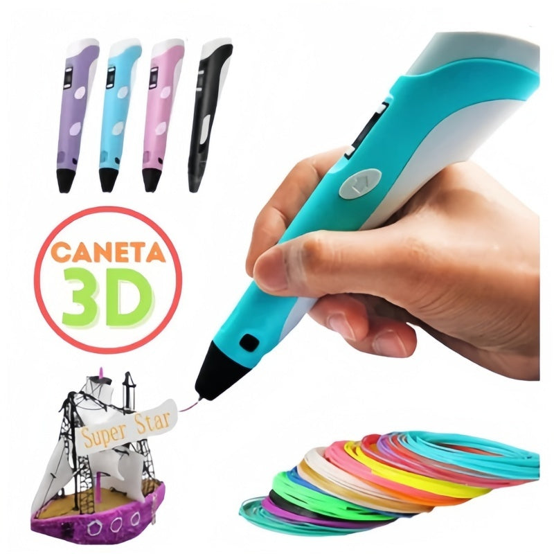 Caneta 3D Criativa - Dê Vida às Ideias do Seu Filho!