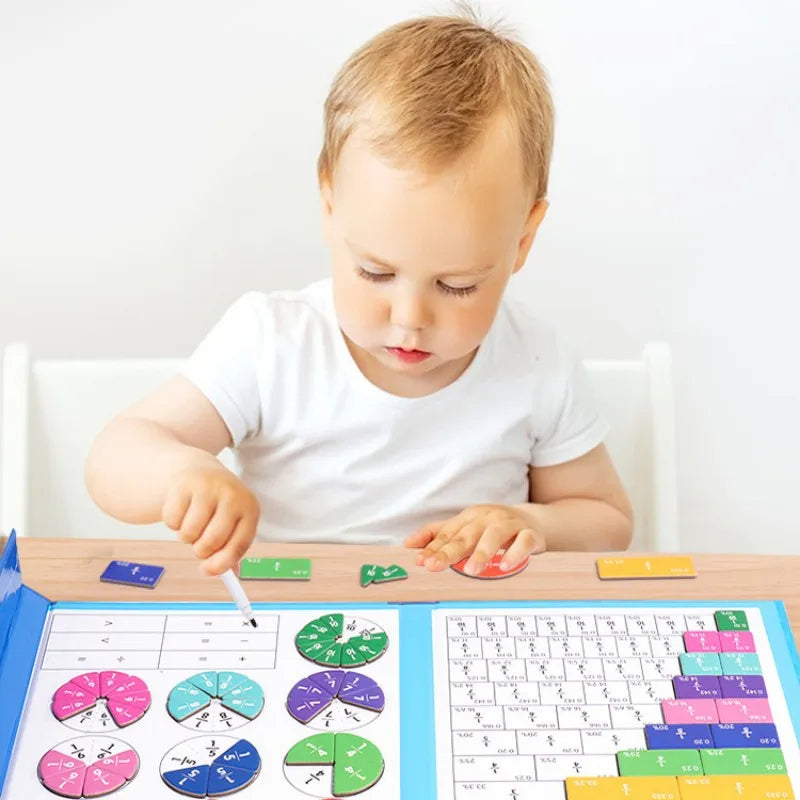 Quebra-Cabeça de Fração Magnético Montessori - Aprendizado Divertido!