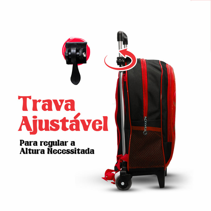 Kit Mochila Infantil Escolar Relâmpago MCqueen - Mochila, Lancheira e Estojo