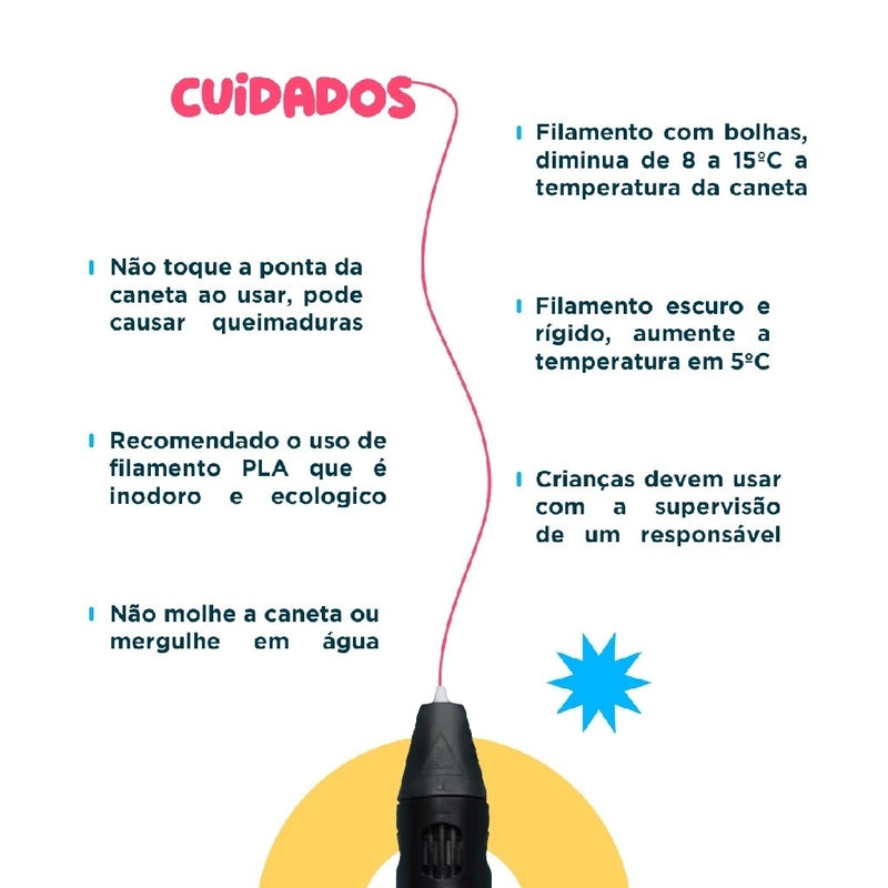 Caneta 3D Criativa - Dê Vida às Ideias do Seu Filho!